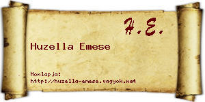 Huzella Emese névjegykártya